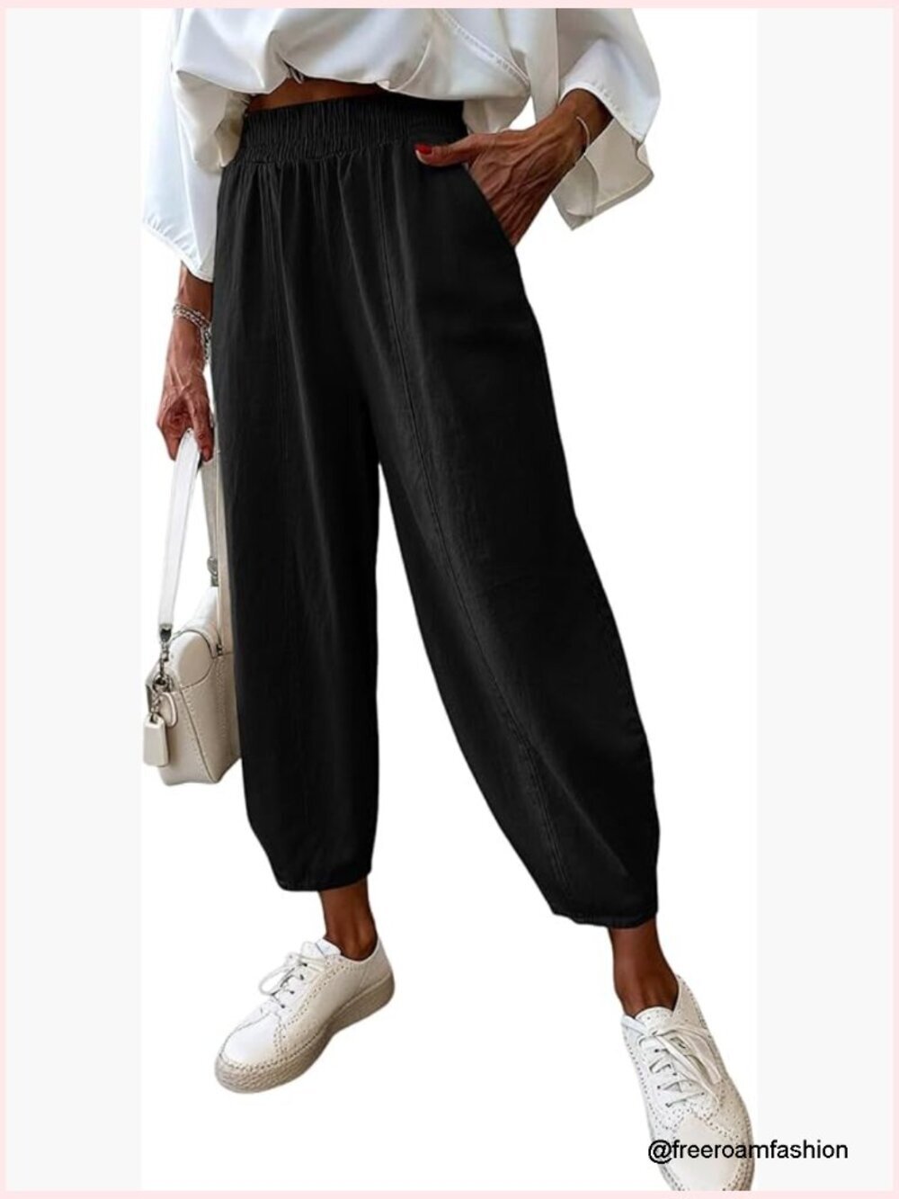 Wide Leg Casual Pants Summer Spring Cotton Baggy Lounge Harem Pants Vacation